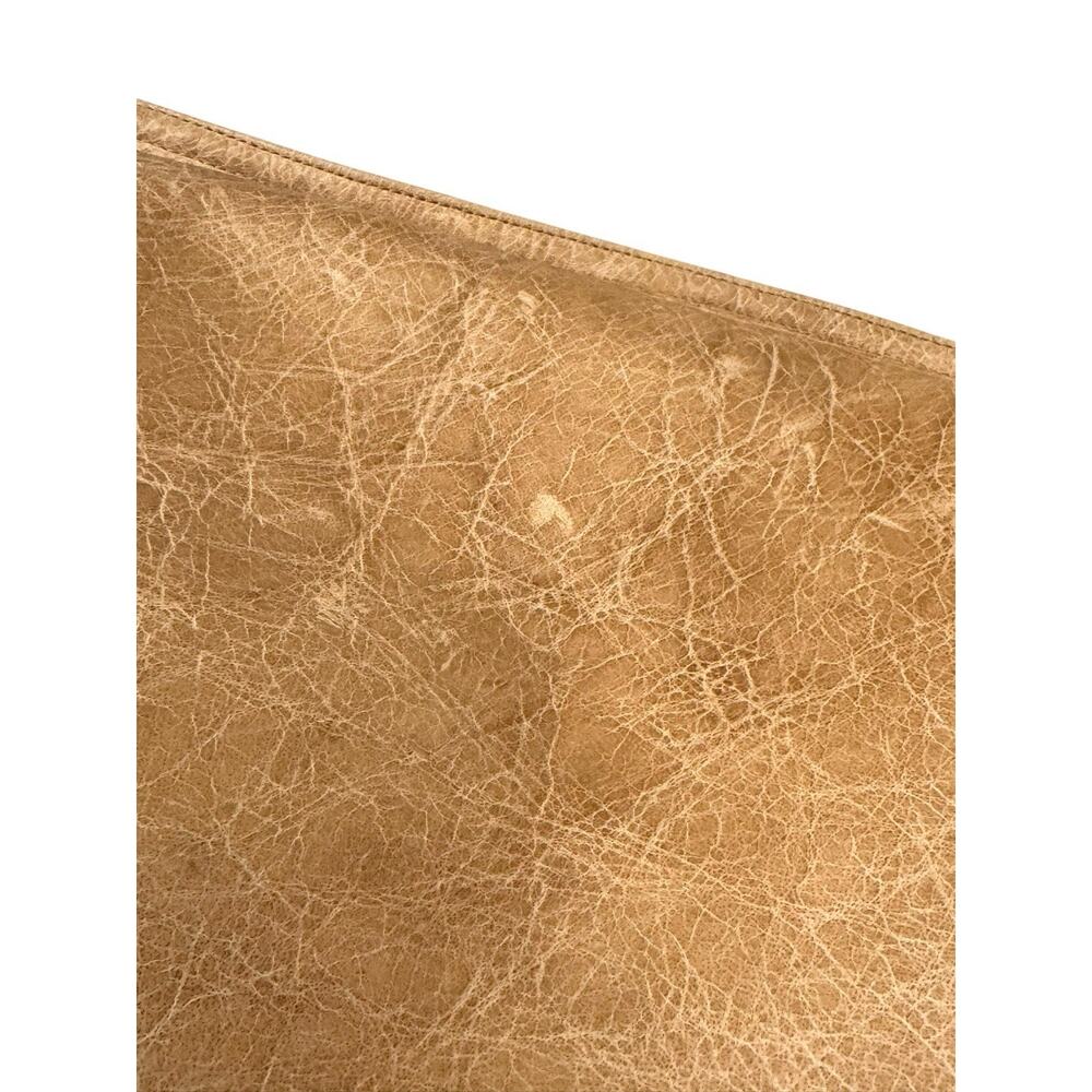 Villa Classic Home Pottery Barn Leather Lumbar Pillow Cover Light Brown 26" READ - Picture 6 of 13